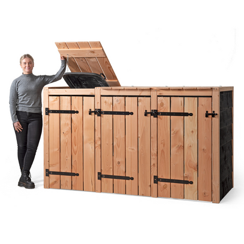 Container Ombouw Hout Volente 3 Containers - Kliko Ombouw - Drie Dubbel Fleur