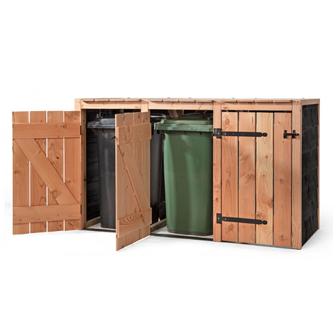 Container Ombouw Hout Volente 3 Containers - Kliko Ombouw - Drie Dubbel Fleur