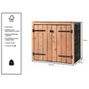 Container Ombouw HoutVolente 2 Containers - Kliko Ombouw - Dubbel Yente