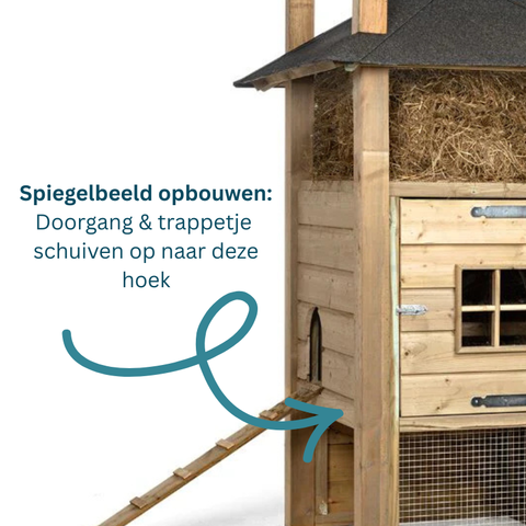 Kippenhok Hooiberg Bouwpakket Glorenza Lyn - 358x110x190cm