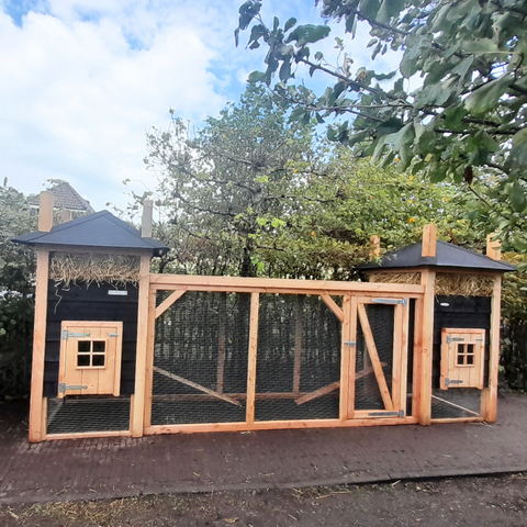 Konijnenhok hooiberg carlo dubbelhok voldux