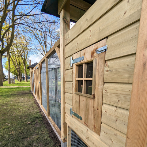 konijnenhok buiten hooiberg dubbel hok dubbel konijnenren cor voldux 822x125x225cm