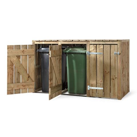 Container Ombouw Hout Volente - Kliko Ombouw 3 Containers - Drie Dubbel Andre