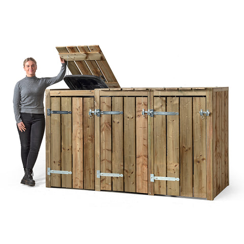 Container Ombouw Hout Volente - Kliko Ombouw 3 Containers - Drie Dubbel Andre