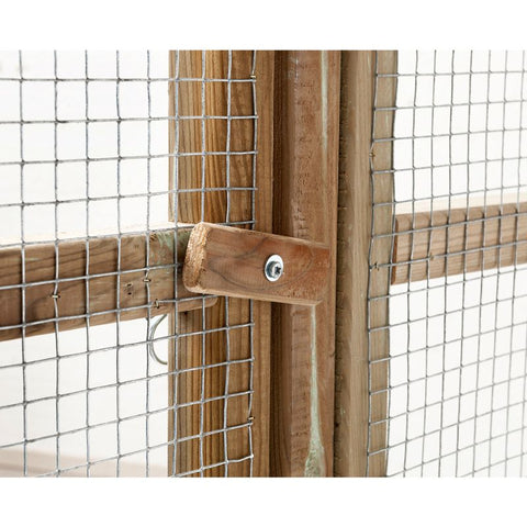 Houten kippenren Noud XL Glorenza met Nachthok  - 448x179x183cm