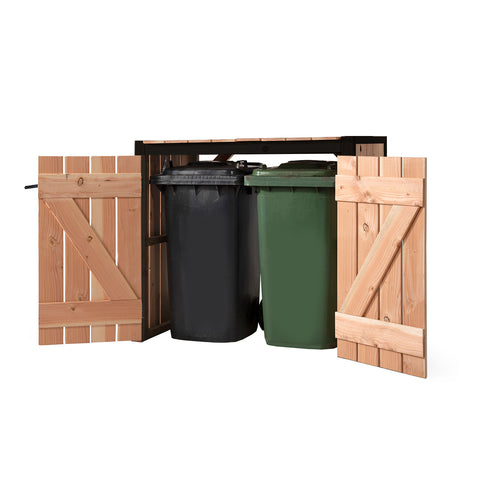 Container Ombouw Hout Volente 2 Containers - Kliko Ombouw Dubbel Mia