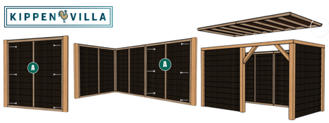 Schuilstal December voor dieren Voldux - 316x208x196cm