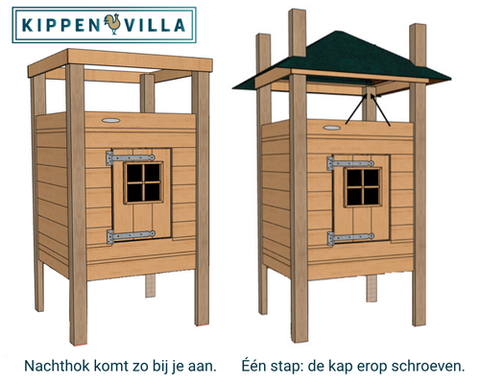 Kippenhok Hooiberg Teun Voldux - 125x125x225cm