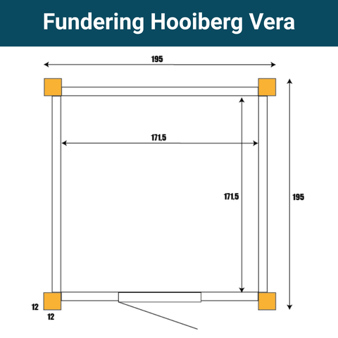 Konijnenhok Hooiberg Bouwpakket Vera - 215x215x305cm