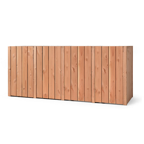 Achterwand Douglas voor 4 containers Jet