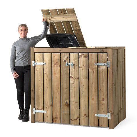 Container Ombouw Hout Volente 2 Containers - Kliko Ombouw Dubbel Walter