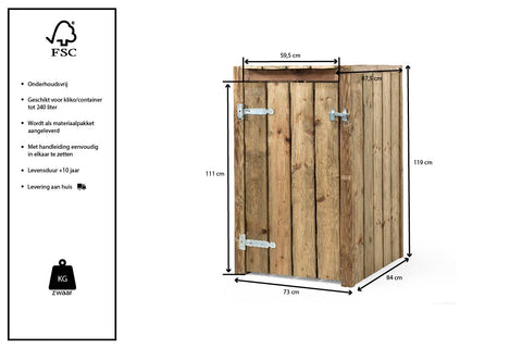 Container Ombouw Hout Volente - Kliko Ombouw - Enkel Peter