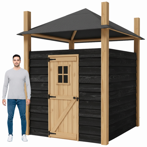 Konijnenhok Hooiberg Bouwpakket Vera - 215x215x305cm