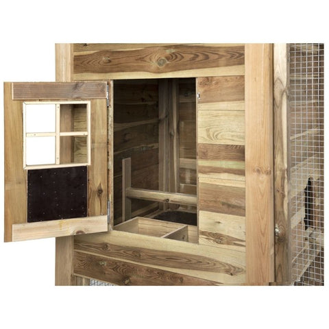 Kippenhok Hooiberg Fem: raam open