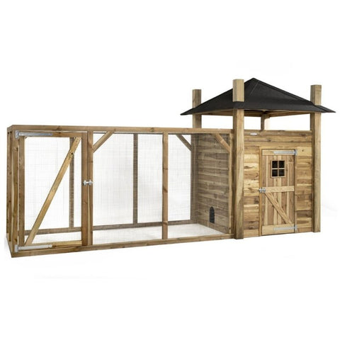 Konijnenhok Hooiberg Bouwpakket Loes XL Voldux - 462x175x225cm
